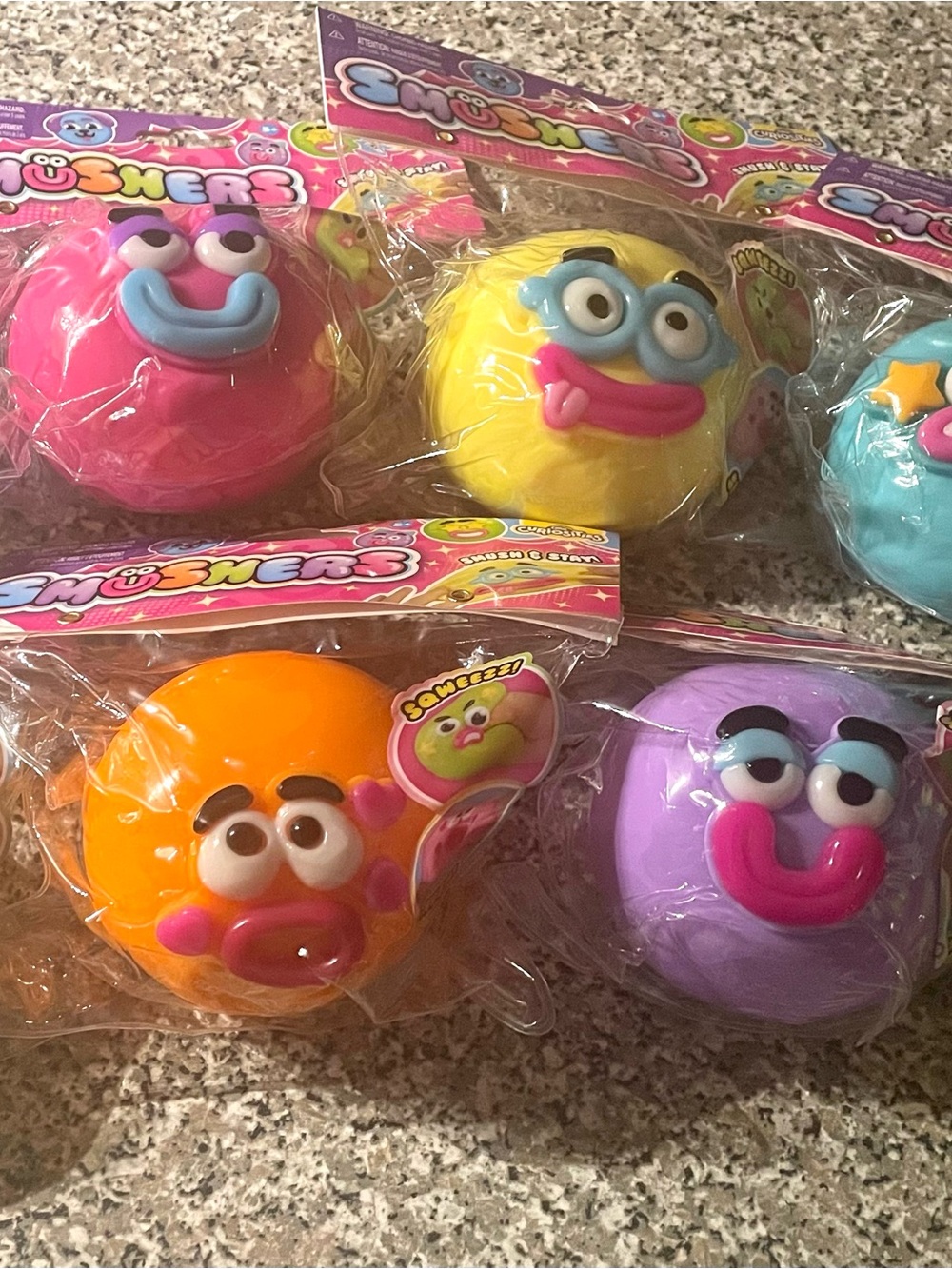 Orb Curiosities Smushers Funny Face Squishies set of 8